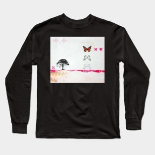 Picture of an original painting, orange butterfly Long Sleeve T-Shirt